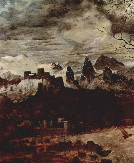 Брейгель (Breughel, Brueghel или Bruegel) Питер, С: Серия Месяцы. Сумеречный день. Март или февраль. Фрагмент 1
