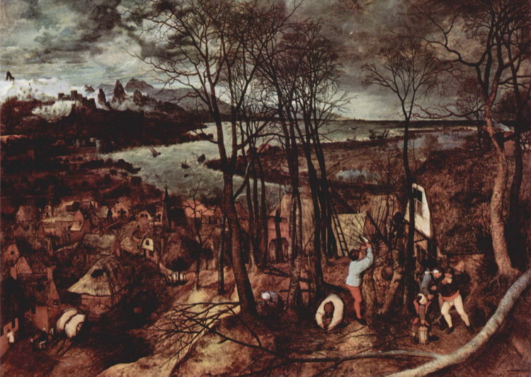Брейгель (Breughel, Brueghel или Bruegel) Питер, С: Серия Месяцы. Сумеречный день. Февраль или март