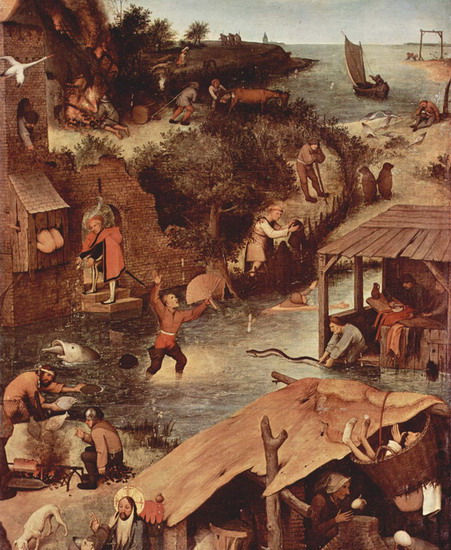Брейгель (Breughel, Brueghel или Bruegel) Питер, С: Серия Нидерландские пословицы. Фрагмент 3