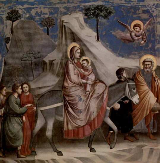 Джотто ди Бондоне (Giotto di Bondone) : Бегство в Египет