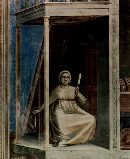 Джотто ди Бондоне (Giotto di Bondone) : Благовещение Св.Анны. Фрагмент