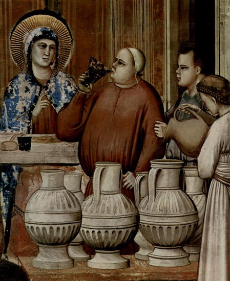 Джотто ди Бондоне (Giotto di Bondone) : Брак в Канне Галилейской. Фрагмент