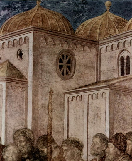 Джотто ди Бондоне (Giotto di Bondone) : Евангелист Иоанн воскрешает Друзиану. Фрагмент 2