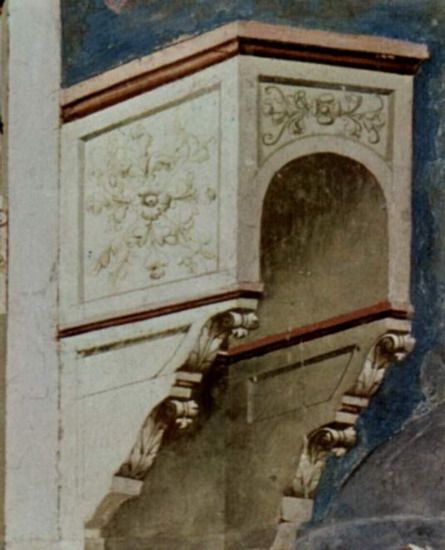 Джотто ди Бондоне (Giotto di Bondone) : Изгнание торгующих из храма. Фрагмент 4
