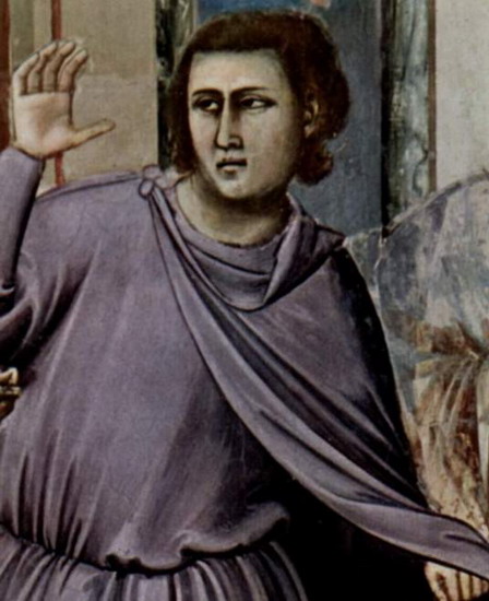 Джотто ди Бондоне (Giotto di Bondone) : Изгнание торгующих из храма. Фрагмент 5