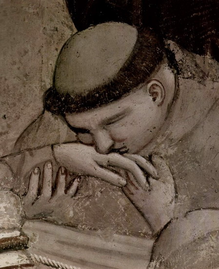 Джотто ди Бондоне (Giotto di Bondone) : Подтверждение стигматов. Фрагмент