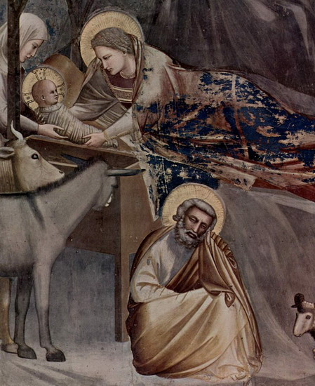 Джотто ди Бондоне (Giotto di Bondone) : Рождество. Фрагмент
