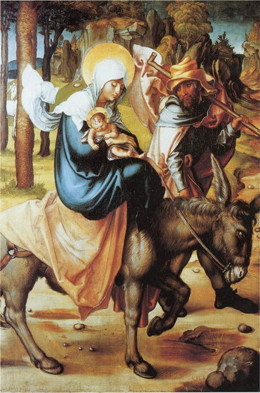 Дюрер (Durer) Альбрехт : Семь скорбей Марии. Бегство в Египет