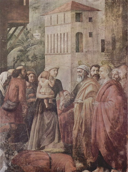 Мазаччо (Masaccio) (наст. имя Томмазо ди Джованни ди Симоне Кассаи, Tomasso di Giovanni di Simone Cassai): Кончина Анании и его жены