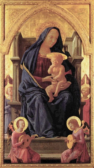 Мазаччо (Masaccio) (наст. имя Томмазо ди Джованни ди Симоне Кассаи, Tomasso di Giovanni di Simone Cassai): Мария с младенцем