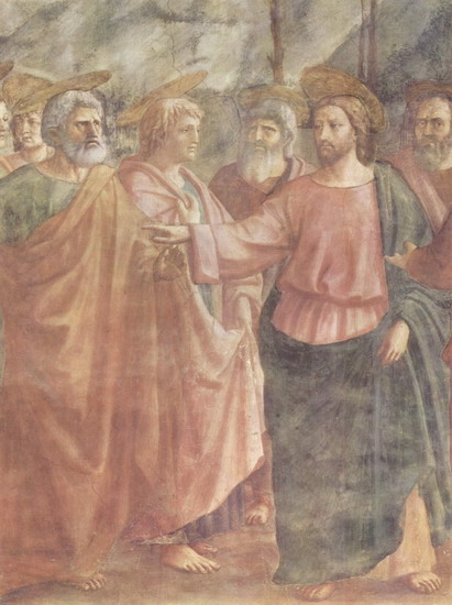 Мазаччо (Masaccio) (наст. имя Томмазо ди Джованни ди Симоне Кассаи, Tomasso di Giovanni di Simone Cassai): Петр и Христос