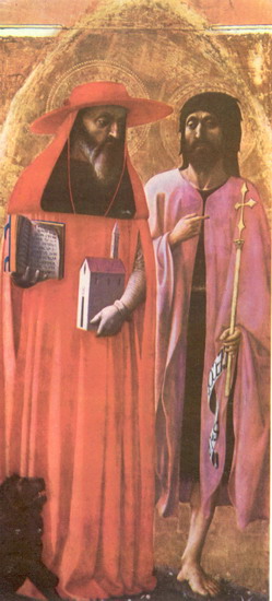 Мазаччо (Masaccio) (наст. имя Томмазо ди Джованни ди Симоне Кассаи, Tomasso di Giovanni di Simone Cassai): Св. Джероламо и Св. Джованни