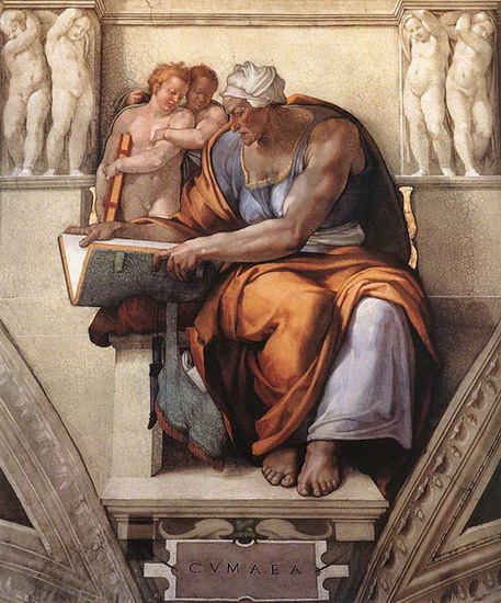 Микеланджело Буонарроти (Michelangelo Buonarroti) : Кумская Сивилла 3