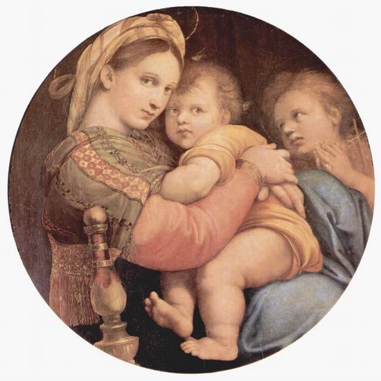 Рафаэль (наст. имя Рафаэлло Санти) (Raffaello Sant: Мария с младенцем Христом и Иоанном Крестителем