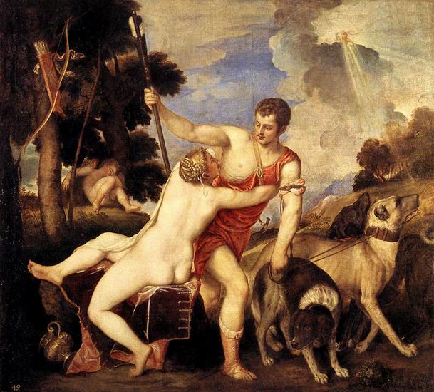 Тициан (Тициано Вечеллио) (Tiziano Vecellio): Венера и Адонис