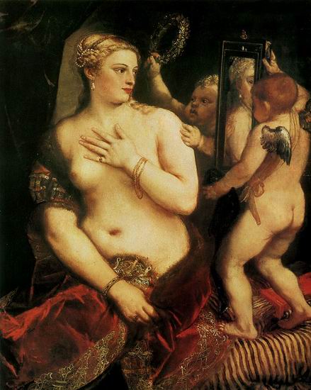 Тициан (Тициано Вечеллио) (Tiziano Vecellio): Венера перед зеркалом.
