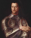 Бронзино (Bronzino) Аньоло : Портрет Козимо Медичи I в латах
