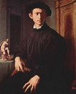 Бронзино (Bronzino) Аньоло : Портрет молодого человека с лютней