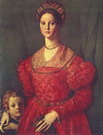 Бронзино (Bronzino) Аньоло : Портрет молодой женщины с сыном