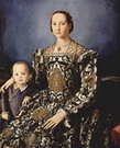 Бронзино (Bronzino) Аньоло : Портрет Элеоноры Толедской с сыном Джованни
