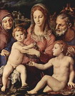 Бронзино (Bronzino) Аньоло : Святое семейство с Анной и Иоанном Крестителем