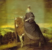 Веласкес  Родригес де Сильва Веласкес (Rodrigez de: Королева Маргарита верхом на коне
