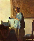 Вермер Делфтский (Vermeer van Delft) Ян : Девушка в голубом