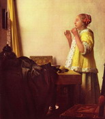Вермер Делфтский (Vermeer van Delft) Ян : Девушка с жемчужным ожерельем