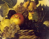 Караваджо (Caravaggio) Микеланджело да (настоящее : Корзина с фруктами. Деталь