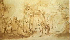 Рембрандт Харменс ван Рейн: Авраам и Исаак на пути к жертвеннику. Эскиз