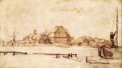 Рембрандт Харменс ван Рейн: Зимний пейзаж 2