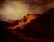 Рембрандт Харменс ван Рейн: Пейзаж с крещением городского казначея