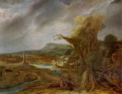 Рембрандт Харменс ван Рейн: Пейзаж с обелиском