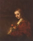 Рембрандт Харменс ван Рейн: Портрет женщины с алой гвоздикой