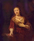 Рембрандт Харменс ван Рейн: Портрет Саскии с цветком