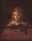 Рембрандт Харменс ван Рейн: Портрет Титуса за письменным столом