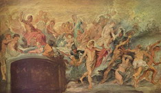 Рубенс  Питер Пауль: Правление королевы (совет богов). Эскиз к циклу картин для Марии Медичи