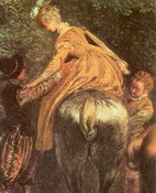 Ватто (Watteau) (Жан) Антуан : Дама на охоте