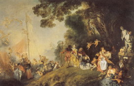 Ватто (Watteau) (Жан) Антуан : Отплытие на остров Цитеры