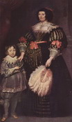Ван Дейк: Портрет Шарлотты Баткенс с сыном