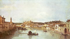 Каналетто (Canaletto) (собств. Каналь, Canal) Джов: Вид Вероны с Нового моста