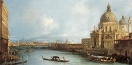 Каналетто (Canaletto) (собств. Каналь, Canal) Джов: Вид церкви Санта Мариня делла Салюте и Доганы от Большого канала