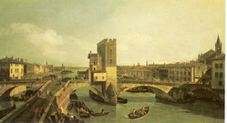 Каналетто (Canaletto) (собств. Каналь, Canal) Джов: Старый мост в Вероне