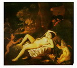 Пуссен Никола: Спящая Венера и Амур