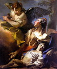 Тьеполо (Tiepolo) Джованни Баттиста: Ангел, спасающий Агарь