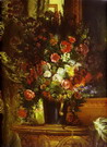 Делакруа (Delacroix) Эжен : Ваза с цветами на столике
