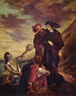 Делакруа (Delacroix) Эжен : Гамлет и Горацио на кладбище