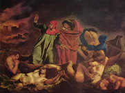 Делакруа (Delacroix) Эжен : Данте и Вергилий в аду