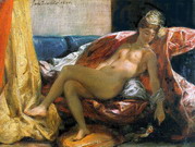 Делакруа (Delacroix) Эжен : Женщина с попугаем
