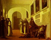 Делакруа (Delacroix) Эжен : Колумб и его сын в Ла Рабида